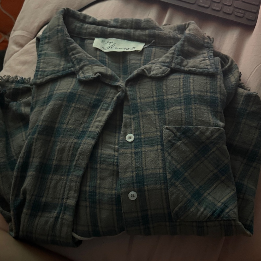 Plaid Button-Up Shirt